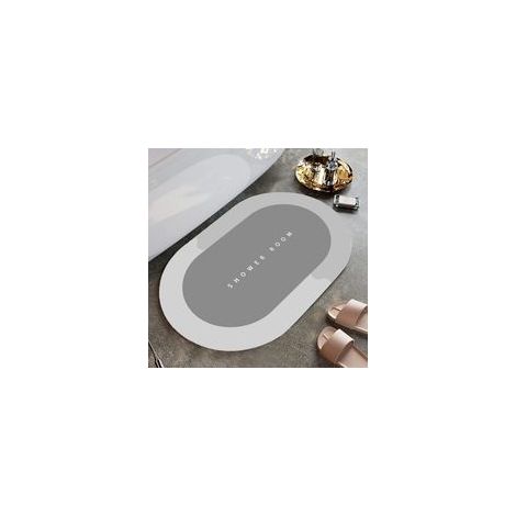 Tapis de Bain Antidérapant, Microfibre Absorbante à Séchage Rapide, Tapis de Douche Confortable 40x60cm