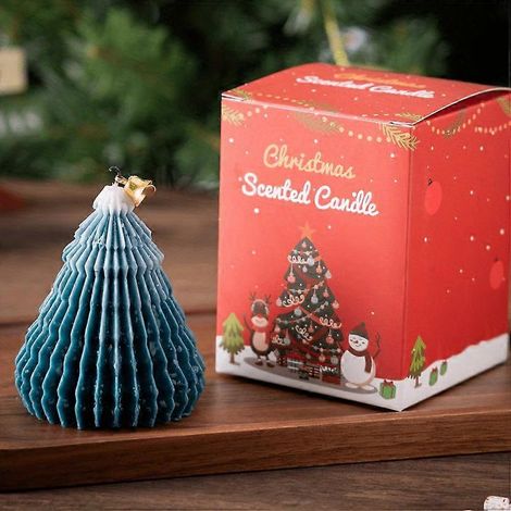 Bougie Parfumée de Noël 1 pièce, Décoration Sapin, Cire Parfumée Cadeau, Ensemble Emballage, Bougie Originale pour Fêtes de Fin d'Année, Décor Maison & Fête (1/5)