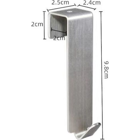 4 Crochets de Porte en Acier Inoxydable pour Extérieur – Robustes, Anticorrosion, Idéaux pour Vestiaire, Garage ou Jardin (1/5)