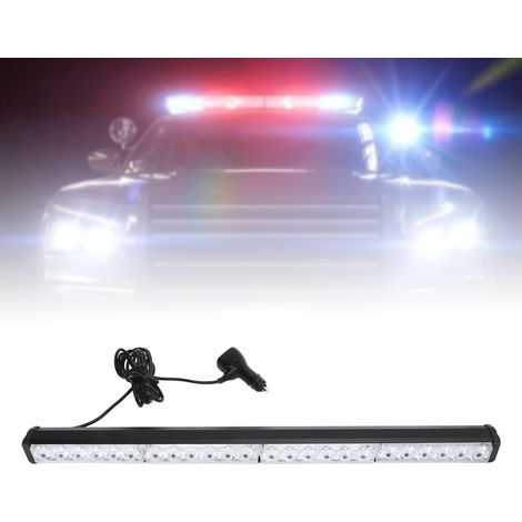 Bande lumineuse LED de 23 pouces pour voiture avec 13 modes d'éclairage, 4 sections, 6 LED sur une seule ligne, LED rouges et bleues, feu de signalisation, feu de travail, feu auxiliaire LED, projecte (1/5)