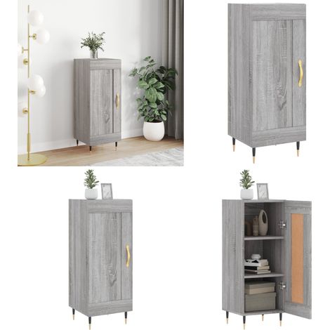 Sideboard Grau Sonoma 34,5x34x90 cm Holzwerkstoff - Schreibtisch - Wohnzimmermöbel - Sideboard - Grau Sideboard - Modernes Sideboard - Home & Living (1/5)