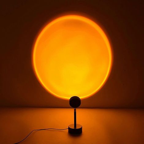 La lampada di proiezione tramonto rotazione di 180° per la casa e le feste, lettore musicale USB, luce per la notte cielo stellato romantico (1/5)