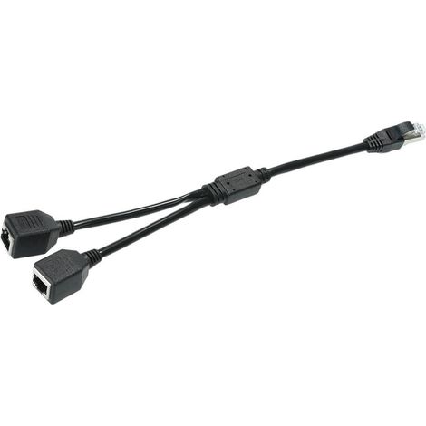 Adaptateur réseau Ethernet LAN - Répartiteur RJ45 mâle à 2 femelles pour câble un à deux (1/5)