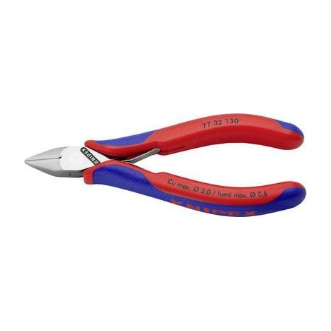 KNIPEX 77 32 130 Alicates de corte diagonal para electrónica con articulación machihembrada con mangos multicomponentes 130 mm (1/3)