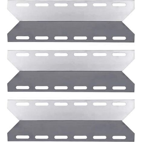 92341 44CM BBQ Diffuseur de Chaleur pour Nexgrill, Char-Broil, CosmoGrill avec Modèles Flamme Gril, Acier Inoxydable Plaque Chauffante Pièces de Rechange, Paquet 3 (1/4)
