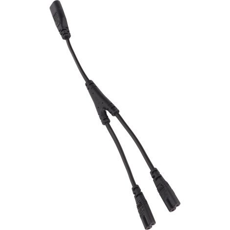 Y-Kabel (IEC320 C8 auf zwei IEC320 C7, Stecker auf zwei Buchsen, 1 Eingang, 2 Ausgänge, 0,3 m / 0,98 Fuß)