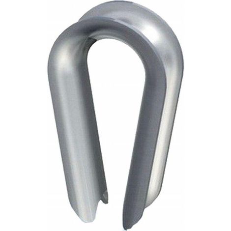 FPLUS guardacabos f/corazon  8mm. , Guardacabo de color plateado fabricado en acero. Ideal para proteger la integridad de los cables o cuerdas en la sujeción de anclajes.