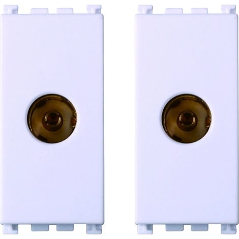 gloca Set 2 Connettori Tv Femmina Compatibili Arké (Bianco) (1/4)