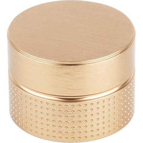 pomo de mueble. aluminio y latón. cilíndrico. cava cepillado. diámetro 40mm - viefe