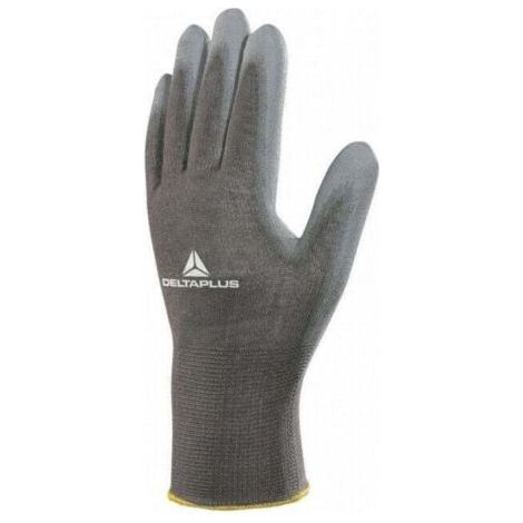 12 paires de Gants tricot polyamide / paume polyuréthane VE702PG DELTA PLUS - Taille: 10 (1/2)
