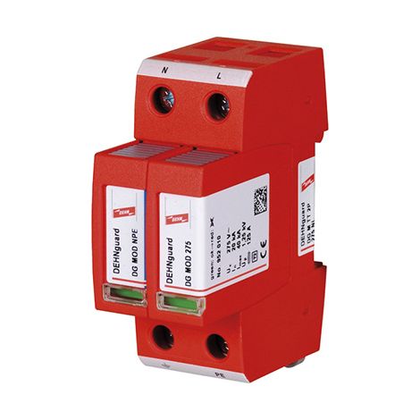 Parafoudre modulaire 40 kA – Monophasé type 2 – Protection contre surtensions – Indicateur de fonctionnement mécanique – Dehn
