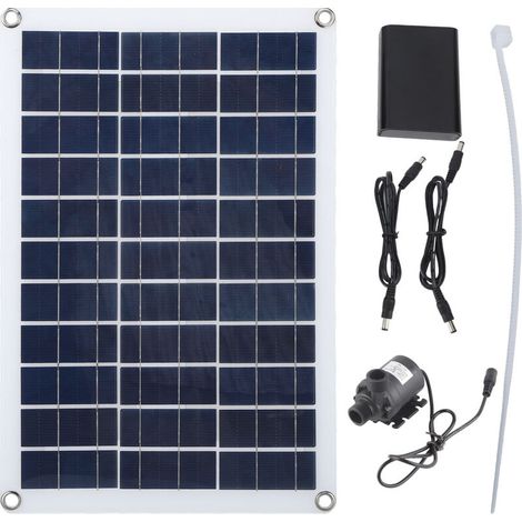 Pompe à eau solaire 12V professionnelle, efficace et silencieuse pour fontaine d'oiseaux, étangs et jardin (1/5)