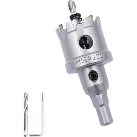 Hochleistungsfähige, industrietaugliche 1-3/8" (35 mm) Hartmetall-Bimetall-Lochsäge zum Bohren von Löchern in Edelstahl