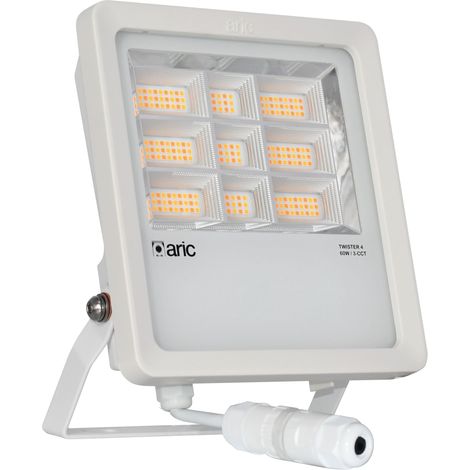 TWISTER 4 blanc 60W 3CCT IP66 IK08 2200K/3000K/4000K 9000lm 90° 50000h ARIC 51922 (1/5)
