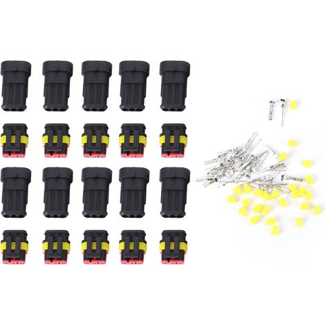 Wasserdichter Kfz-Kabelstecker – 10 Sets, 3-polig