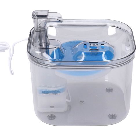 Automatischer Trinkbrunnen für Haustiere mit einem Fassungsvermögen von 2 Litern, der über eine automatische, intelligente und transparente Wasserzirkulation verfügt. (1/5)