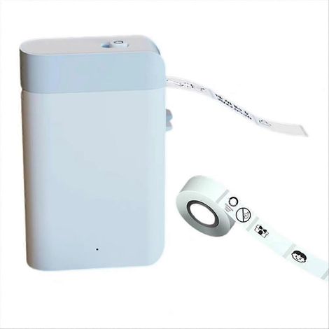 Mini-Bluetooth-Etikettendrucker mit Akku und integriertem Etikettenschneider (1/5)