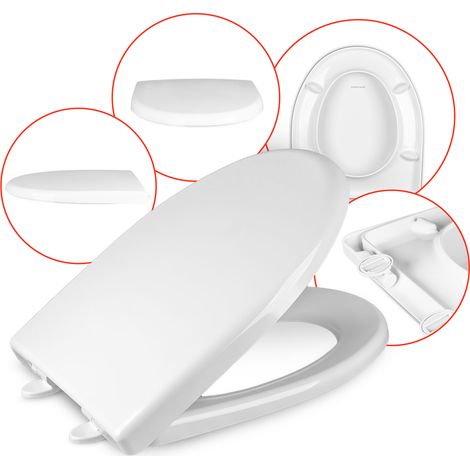 Les rois des sièges de toilettes  Abattant WC Yasmine - Duroplast - Antibactérien - Frein de chute (1/5)
