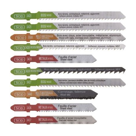 Assortiment 10 Lames De Scie Sauteuse Accroche En T 10 (1/3)