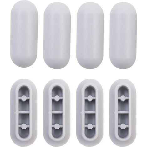 Juego de amortiguadores universales para asiento de inodoro, 4 piezas, repuesto para protectores de plástico. (1/4)