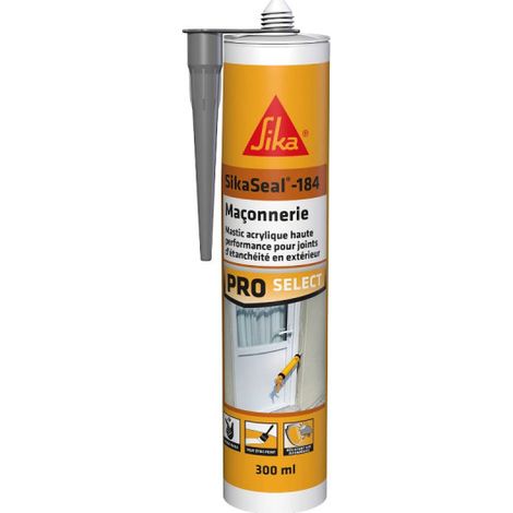 SIKA Silikon-Dichtmasse SikaSeal 184 Mauerwerk - Betongrau - 300ml
