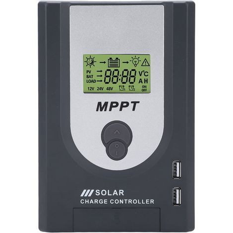 Régulateur de Panneau Solaire, Contrôleur de Charge Solaire 20A à Protection électronique à Haut Rendement pour Batteries au Lithium Gel. (1/5)