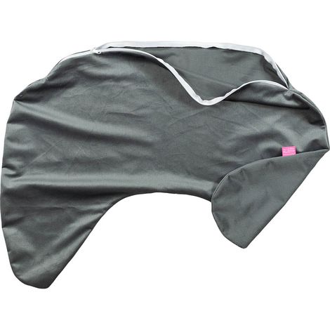 Fodera per cuscino in velluto BabyUniverse per allattamento - Grigio scuro (1/4)