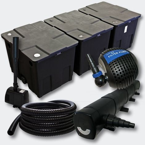 Kit: pompa per fontana sterilizzatrice UVC per laghetto filtrazione 90000l 72 Watt