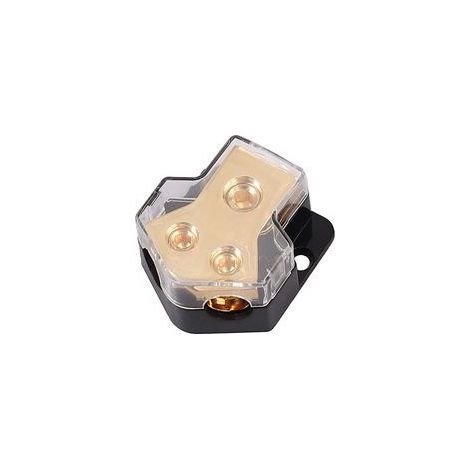 Stromverteilerblock, 1 Eingang (0/2/4 AWG) mit 2 Ausgängen (4/8 AWG) für Leistungsverstärker, Stromverteilung für Auto-Audiosysteme (1/5)