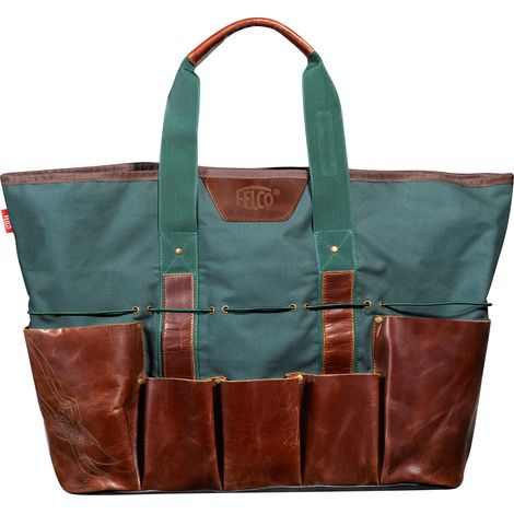 FELCO 481 Sac de Jardinage – Toile coton imperméable & cuir premium – Transport pratique & élégant pour outils, gants et accessoires (1/5)
