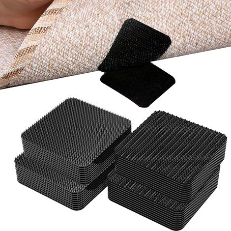 24 pezzi di adesivi antiscivolo per tappeti, lavabili e riutilizzabili, adesivi antiscivolo per tappeti, adesivo PU impermeabile e resistente, forte assorbimento, nessuna deformazione, anti-arricciame (1/5)