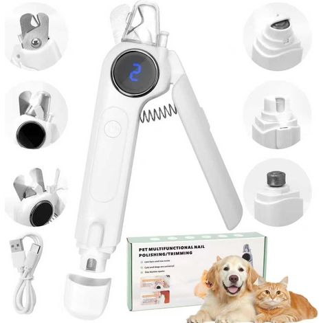 2-in-1 Krallenschere für Katzen und Hunde – USB-aufladbar, schnelle Sensorfunktion, 2 LED-Leuchten, Sicherheitsschutz – Krallenpflege-Werkzeug für Katzen und Hunde (1/5)