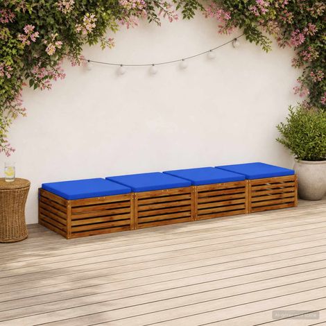 vidaXL Cojines de Asiento de 4 Piezas SOEST 4 uds. 100% Poliéster (1/5)