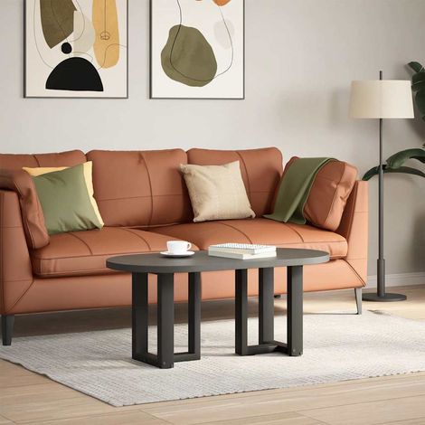 Maison Exclusive - Gambe per Tavolino da Caffè a Forma di T 2 pz Nere 38x25x(42-43) cm Acciaio