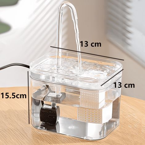 Fontaine à eau pour chat et chien, distributeur automatique 1,5L avec filtres, eau fraîche purifiée, abreuvoir silencieux pour animaux, fontaine à boire pratique. (1/5)