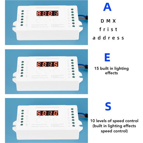 Mini 4CH Contrôleur pour Lumières LED RGBW avec 15 Effets et Affichage Digital DC9-24V (1/5)