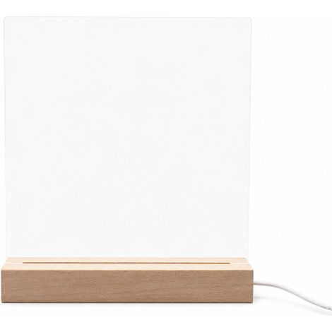 Veilleuse LED 3D Personnalisable avec Plaque en Acrylique à Graver DIY, 3 Couleurs (1/5)