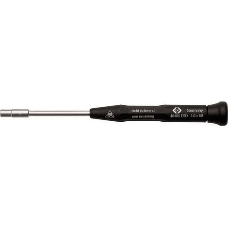 C.K. ESD Cacciavite a esagono esterno Dimensione chiave (metrica): 4.5 mm Lunghezza della lama: 60 mm