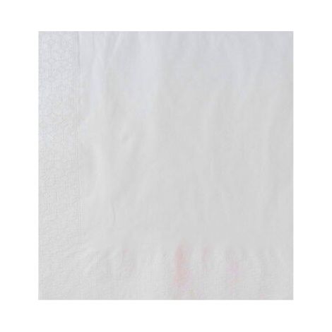 Serviette jetable blanche 2 plis 38x38 cm - 50 pièces - Ecobioshopping