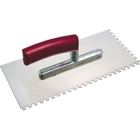 Kaufmann Glättkelle 280x130mm - Zahnspachtel 12mm zweiseitig, Metall rostfrei (1/2)