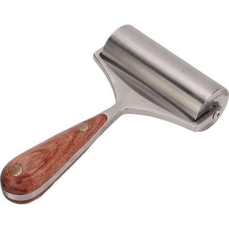 Rouleau à Main en Cuir Haute Dureté pour Presser les Bords, Outil DIY avec Manche en Bois (1/5)