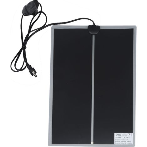 Tapis chauffant pour terrarium reptile, chauffage rapide, prise EU, 100-240V, étanche, température réglable, fiable pour salon bureau, 20W. (1/5)