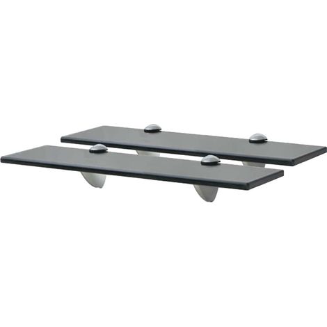Lot de 2 Étagères murales Étagère de Rangement - Meuble de rangement Verre 40 x 20 cm 8 mm BV308330 - BonneVie (1/4)