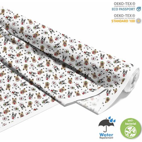Outdoor dekostoffe oxford - Motiv Französische Bulldogge mit Geschenk (1/5)