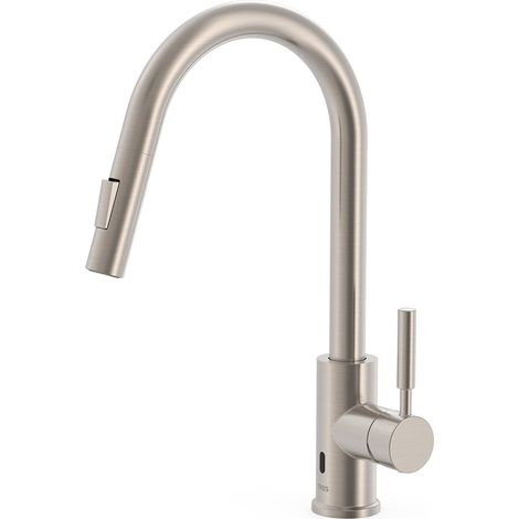 GRIFO ELECTRÓNICO CON CAÑO EXTRAÍBLE Y 2 TIPOS DE CHORRO