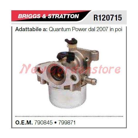 Carburatore B&S tagliaerba tosaerba rasaerba QUANTUM power dal 2007 R120715