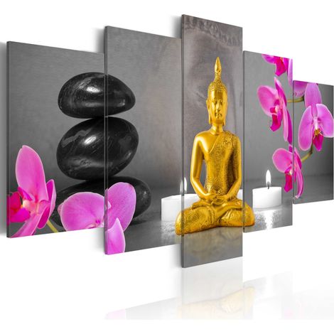 Quadro - Zen: Buddha d'oro - 100x50 (1/4)