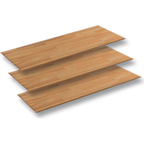 Massivholz Einlegeböden 3er Paket für 2 türigen Kleiderschrank NORDDEICH-137 in Wildeiche massiv, B/H/T: ca. 92/1,8/54 cm (1/3)