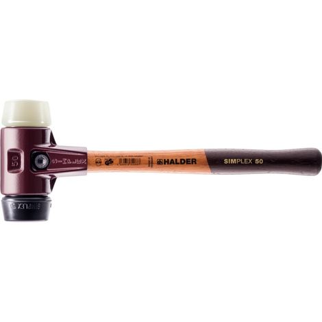 Halder Schonhammer mit Stahlgussgehäuse Ø 80mm Gummikomposition und Nylon