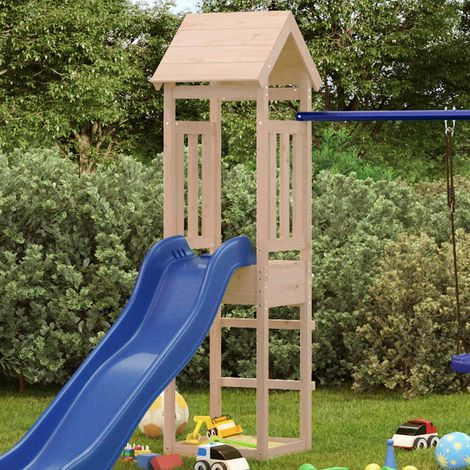 vidaXL Play Tower 52,5x46,5x206,5 cm Solid Wood Pine (1/5)